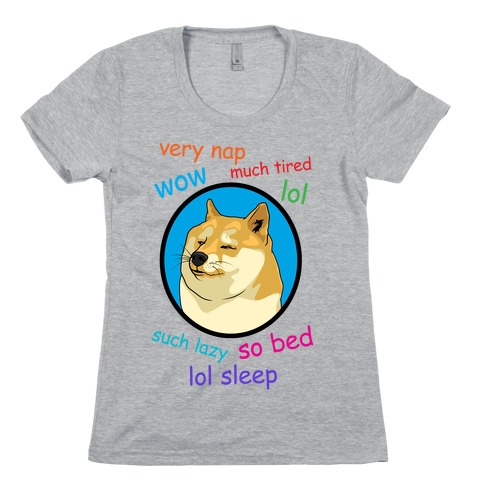 Nap Doge Womens T-Shirt