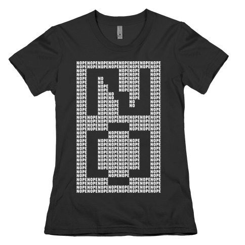 Nope Ascii Art Womens T-Shirt