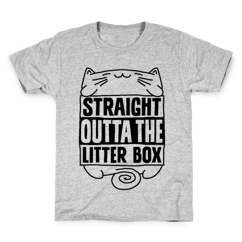 Straight Outta The Litterbox Kids T-Shirt