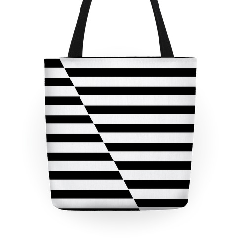 Cut Stripes Pattern Tote Totes | LookHUMAN