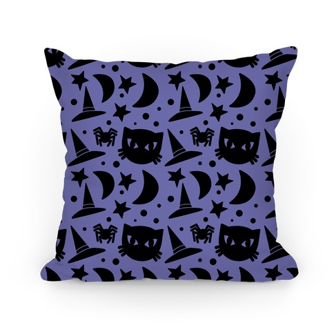 Witchy Halloween Pattern Pillow