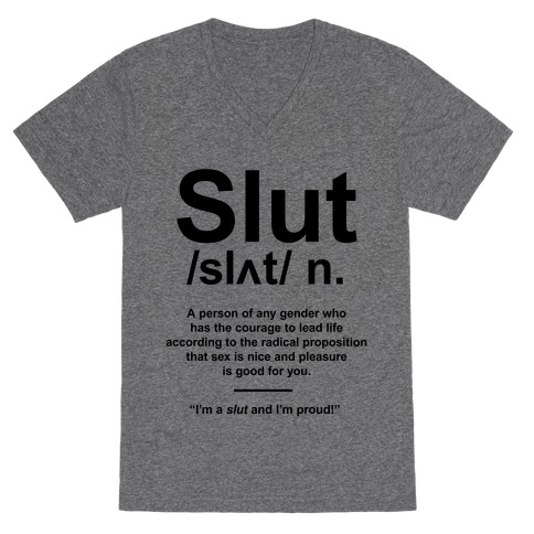 Slut Definition V-Neck Tee Shirt