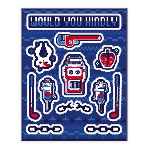 Pixel Bioshock Stickers and Decal Sheet