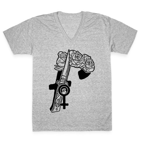 F Is For Feminism V-Neck Tee Shirt