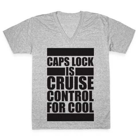 Caps Lock V-Neck Tee Shirt