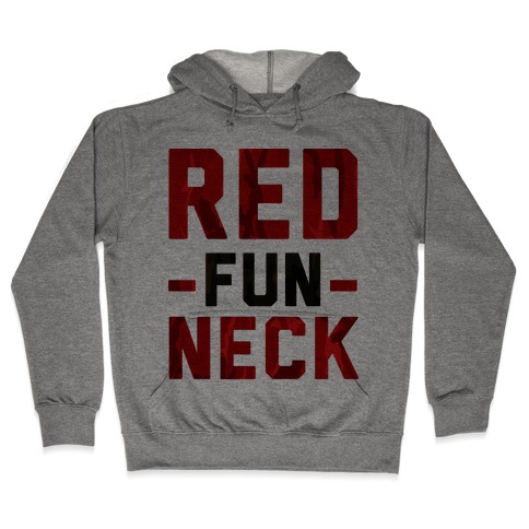 Red Fun Neck Hooded Sweatshirt