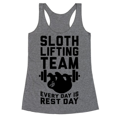 Sloth Lifting Team Racerback Tank Top