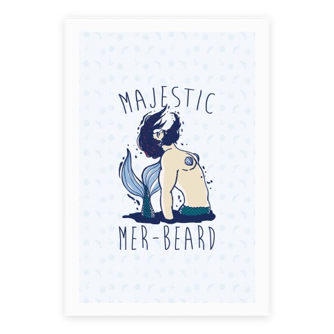 Majestic Mer-Beard Poster