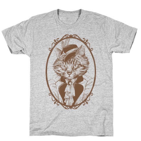 Victorian Portrait of Cat Lady T-Shirt