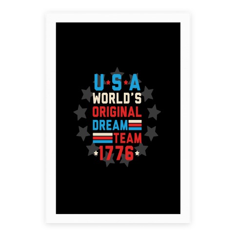 USA World's Original Dream Team 1776 Poster