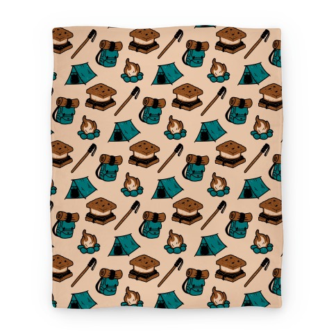 Black Camping Fabric S'mores Fabric Fireside Minky Camping Blanket Fabric Roasted Marshmallows Outdoor Poplin Under the Stars