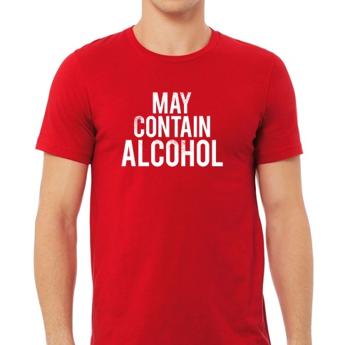 May Contain Alcohol Funny Tee Top T-Shirt Night Out Party Sizes S-XXL 