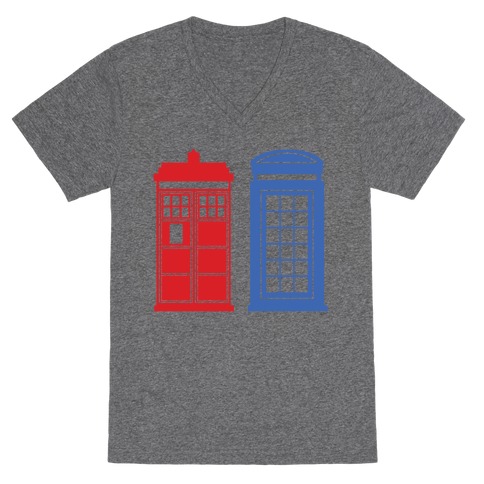 Doctor and Inspector V-Neck Tee Shirt