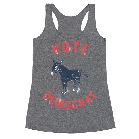 Vote Democrat (Vintage democratic donkey) Racerback Tank Top