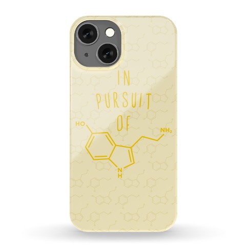 In Pursuit of Happiness (Serotonin Molecule) Phone Case