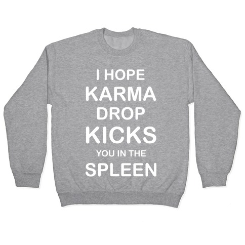 I Hope Karma Dropkicks You in the Spleen Pullover
