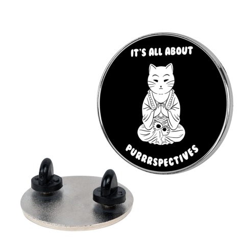It's All About Purrrspectives (black) Pin