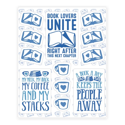 Book Lovers Unite Stickers and Decal Sheets | LookHUMAN