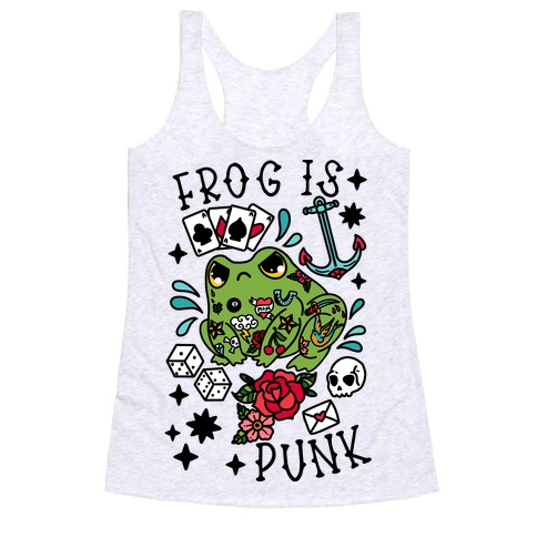 Frog Is Punk Racerback Tank Top
