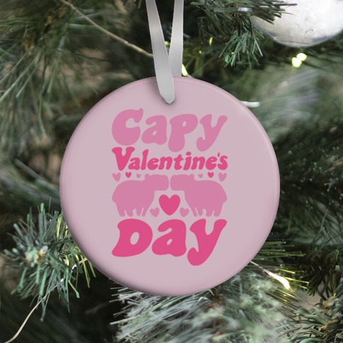 Capy Valentine's Day Capybara Parody Ornament