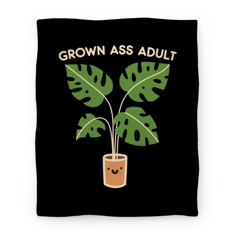 Grown Ass Adult Monstera Blanket