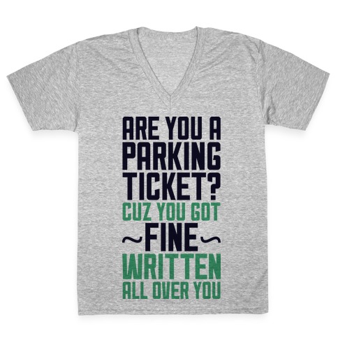 Parking Ticket V-Neck Tee Shirt