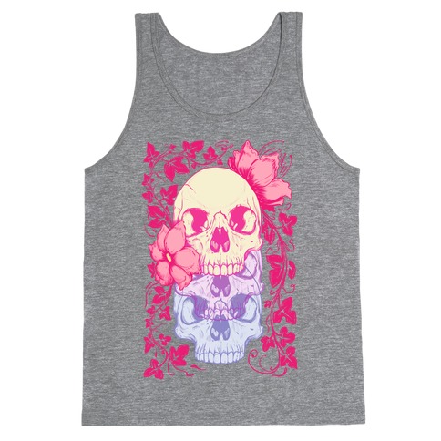Skull of Vines and Flowers Tank Top