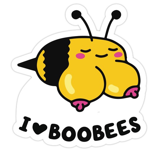I Love Boobees Die Cut Sticker