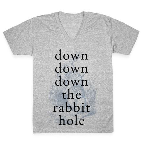Wonderland Rabbit V-Neck Tee Shirt