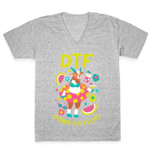 DTF (Down To Float) V-Neck Tee Shirt