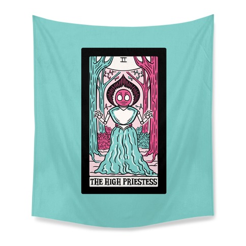 The High Priestess Flatwoods Monster Tarot Card Parody Tapestry