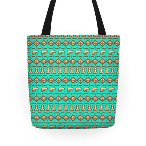 Dicks and Butts Ugly Sweater Pattern Tote