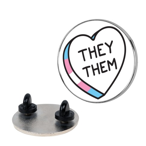 They Them Candy Heart Pin