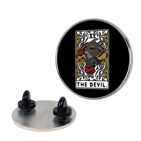 The Devil Tarot Card Animal Crossing Parody Pin