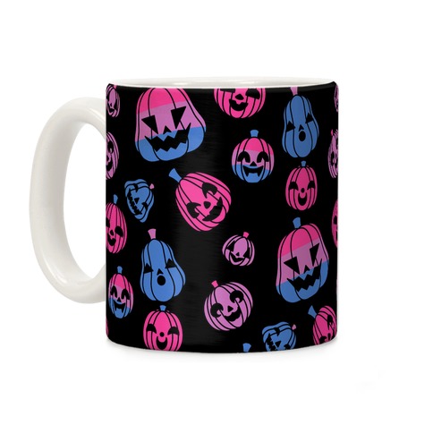 Bisexual Pride Jack-o'-Lanterns Pattern Coffee Mug