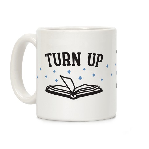 Turn Up Book Coffee Mug