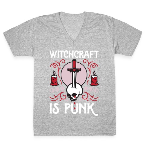 Witchcraft is Punk V-Neck Tee Shirt