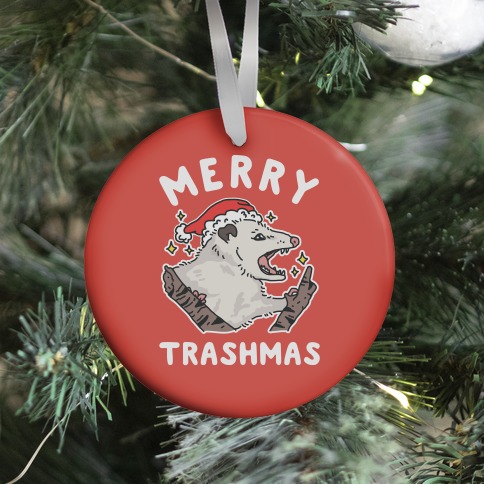 Merry Trashmas Opossum Ornament