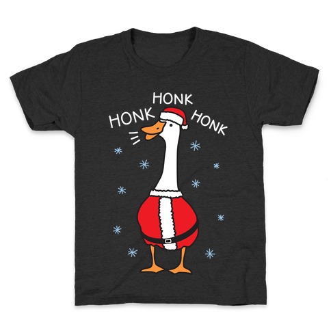Honk Honk Honk Santa Goose Kids T-Shirt
