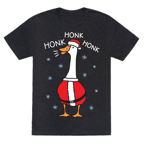 Honk Honk Honk Santa Goose T-Shirt