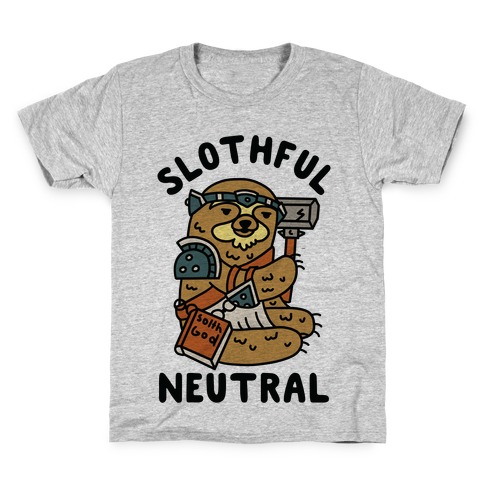 Slothful Neutral Sloth Cleric Kids T-Shirt