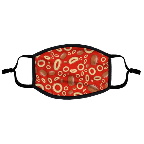 Spaghettios With Franks Pattern Flat Face Mask