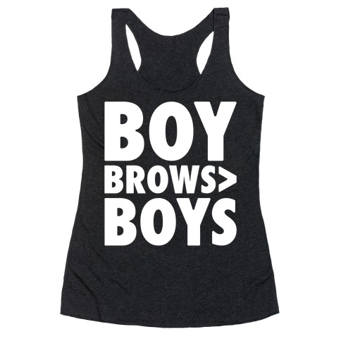 Boy Brows > Boys White Print Racerback Tank Top