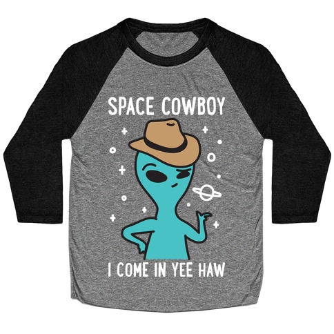 Space Cowboy Alien Baseball Tee