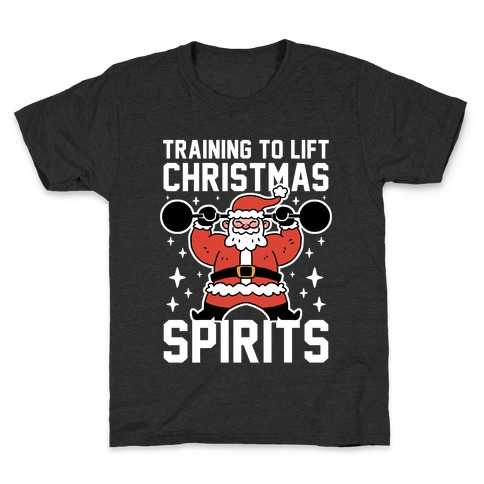 Training To Lift Christmas Spirits Kids T-Shirt