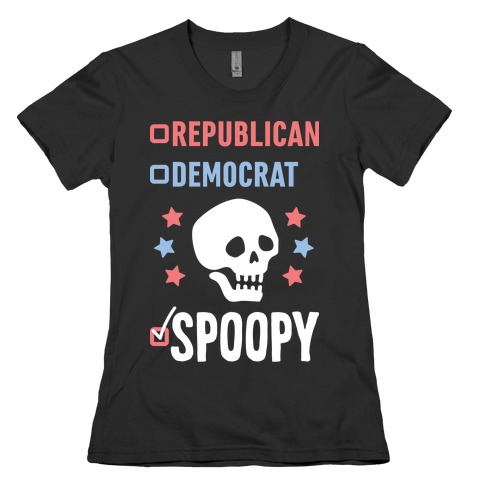 Republican Democrat SPOOPY (White) Womens T-Shirt