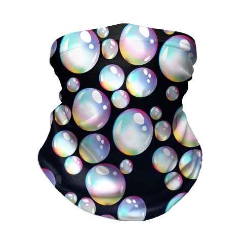 Watercolor Bubble Pattern Neck Gaiter
