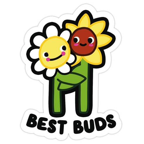 Best Buds (Flower Friends) Die Cut Sticker