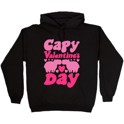 Capy Valentine's Day Capybara Parody Hooded Sweatshirt