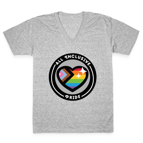 All Inclusive Pride Patch V-Neck Tee Shirt